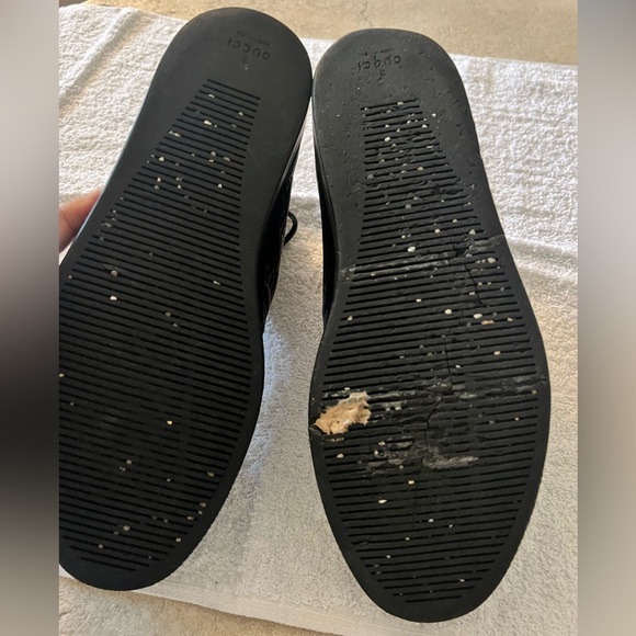 GUCCI GG EMBOSSED SNEAKERS/BOOTS MEN’S SIZE 6 OR WOMEN’S SIZE 9 M … WITH DEFECTS - Picture 13 of 16